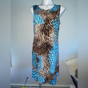 Effortless Style by citiknits animal print tank dress in size M